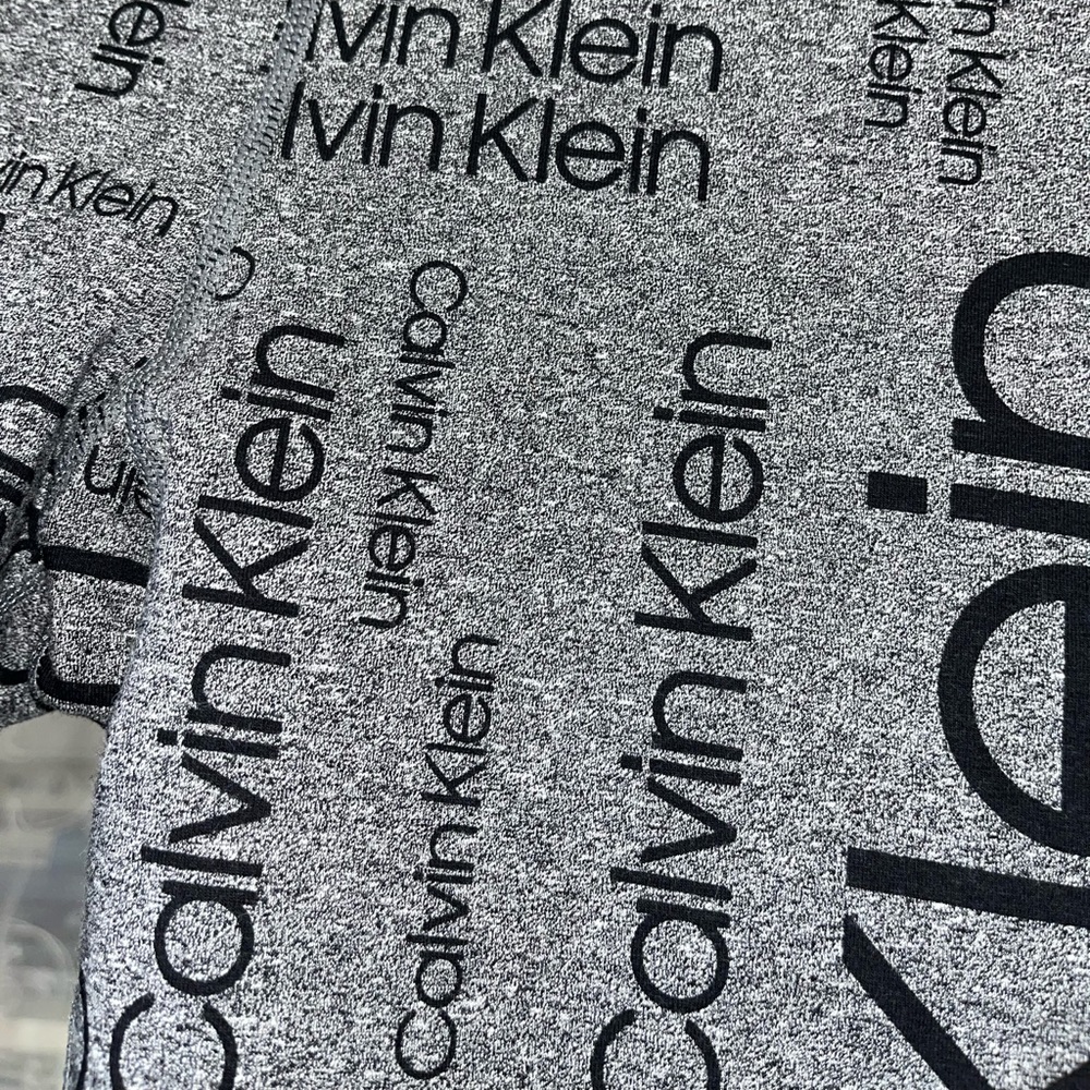 NWT Calvin Klein Gray Yoga Gym Leggings Black Logo